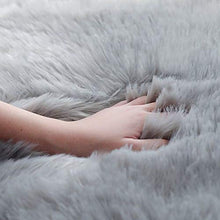 Load image into Gallery viewer, Soft Faux Sheepskin Fur -  2 x 3 Feet,Gray - EK CHIC HOME