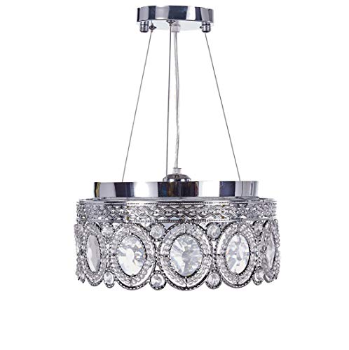 Chrome Finish Modern Crystal Chandelier, Pendant Hanging - EK CHIC HOME