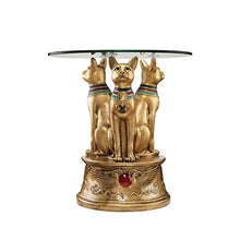 Load image into Gallery viewer, Royal Golden Bastet Egyptian End Table - EK CHIC HOME