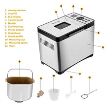 Load image into Gallery viewer, Bread Maker Stainless Steel Automatic Programmable Bread Machine - EK CHIC HOME