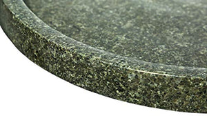 Premium Natural Stone Granite Round Cutting, Serving and Cheese Tray Board | 12" X 12" - EK CHIC HOME