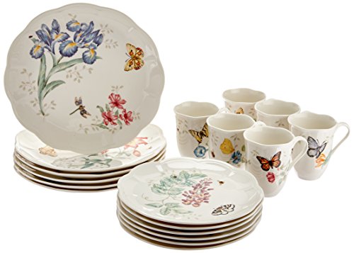 Lenox Butterfly Meadow 18-Piece Dinnerware Set, Service for 6: Dinner Set - EK CHIC HOME