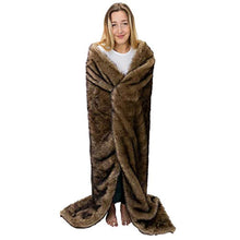 Load image into Gallery viewer, Fuzzy Faux Fur Blanket with Storage Pocket, 54X 64 Inches Lightweight - EK CHIC HOME