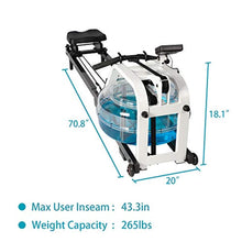 Load image into Gallery viewer, Water Rowing Machine - LCD Monitor for Calories Burned Sports Exercise Equipment in Home Gym - EK CHIC HOME