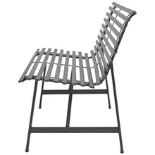 Load image into Gallery viewer, Outdoor Patio Garden Bench Steel Anthracite Weather Resistant 59&quot; - EK CHIC HOME