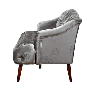 Modern Glam Tufted Velvet 3 Seater Sofa, - EK CHIC HOME