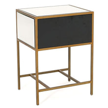 Load image into Gallery viewer, CHIC Mirrored Gold Single Drawer Side Table - EK CHIC HOME