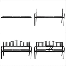 Load image into Gallery viewer, Patio Garden Bench Table Outdoor Metal Park Benches - EK CHIC HOME