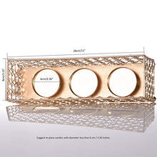 Load image into Gallery viewer, Gold Crystal Candle Holders Tray - EK CHIC HOME