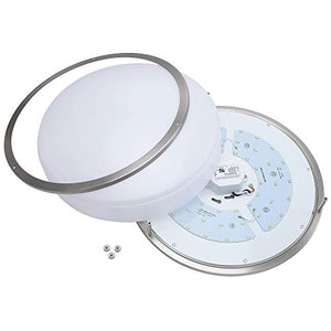 (6 Pack) 14-Inch Double Ring Dimmable LED Flush Mount Ceiling Light - EK CHIC HOME