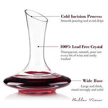 Load image into Gallery viewer, 100% Lead-Free Hand Blown Crystal Glass Wine Decanters - EK CHIC HOME