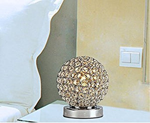 Crystal Silver Ball Table Lamp Bulb Included - EK CHIC HOME