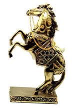 Load image into Gallery viewer, 13.5 Inch Height Decorative Stallion Rearing Horse Brass Color Statue - EK CHIC HOME