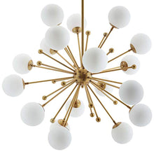 Load image into Gallery viewer, Constellation White Glass and Brass Pendant Chandelier - EK CHIC HOME