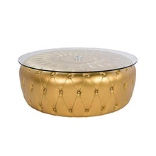 Load image into Gallery viewer, The Lazy Legend Coffee Table Gold Tufted Luxury Furniture - EK CHIC HOME