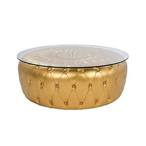 The Lazy Legend Coffee Table Gold Tufted Luxury Furniture - EK CHIC HOME