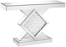 Load image into Gallery viewer, LUXURY 46 1/2&quot; Wide Silver-Mirror Crystal Console Table - EK CHIC HOME