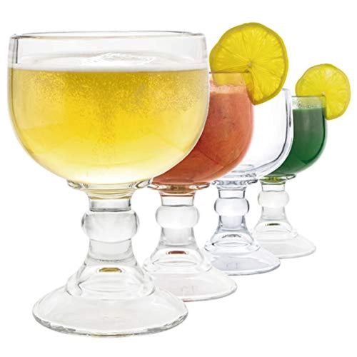 Extra Large Goblet Crystal Style LEAD FREE - Margaritas 4 PACK - EK CHIC HOME