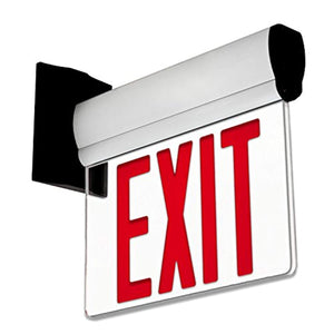 LFI Lights - UL Certified - Hardwired Edge Light Red LED Exit Sign - EK CHIC HOME