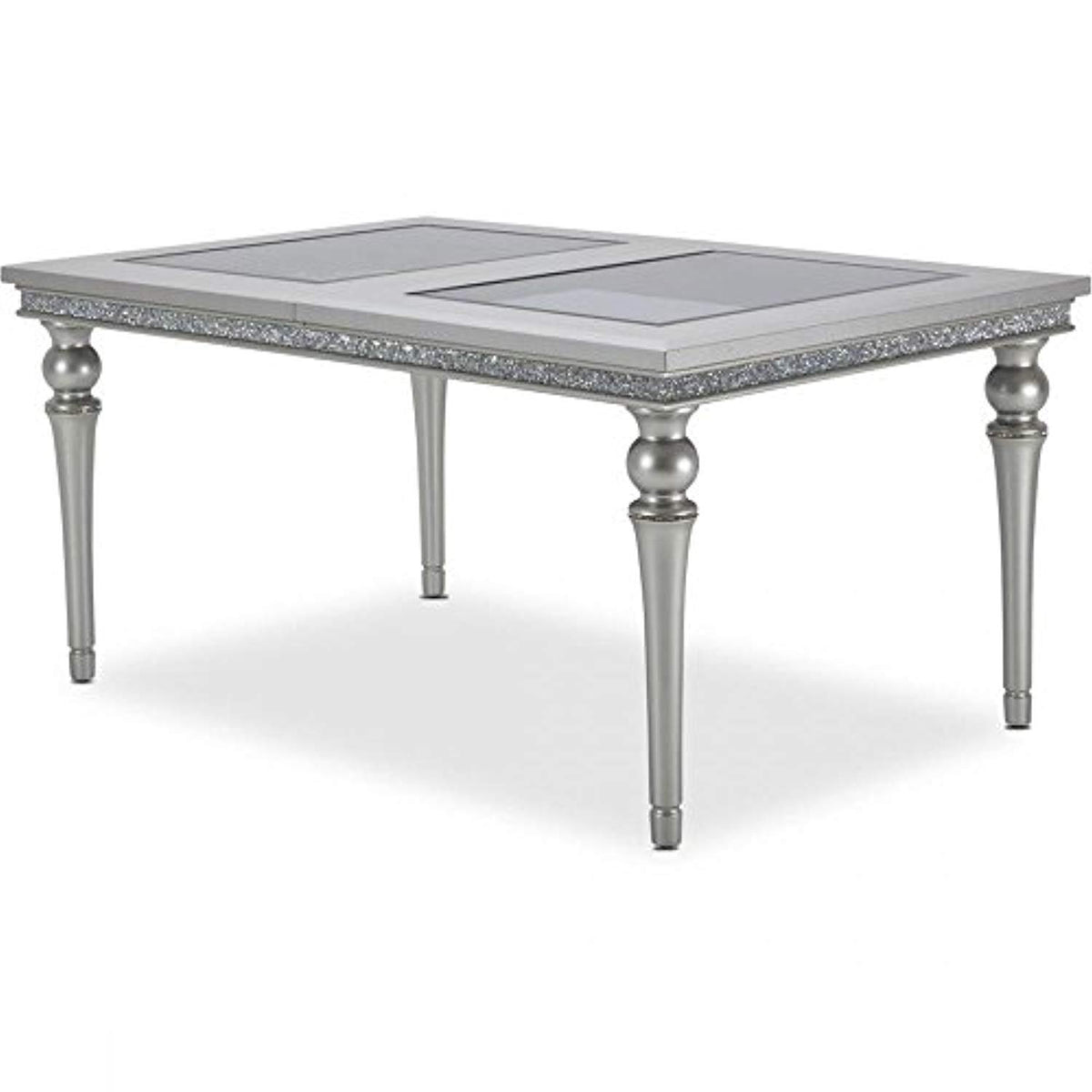 Plaza 9 Piece Dining Set - Table, 2 Arm, 6 Side Chairs in Dove Grey