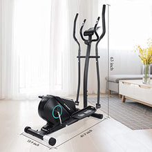 Load image into Gallery viewer, Portable Elliptical Exercise Machine Magnetic Elliptical Trainer with Flywheel &amp; Extra-Large Pedal &amp; LCD Monitor - EK CHIC HOME