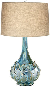 Euro Kenya Blue-Green Ceramic Table Lamp - EK CHIC HOME