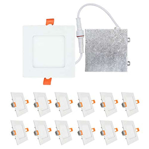 (12 Pack) 4 inch 9W LED Light with Junction Box - EK CHIC HOME