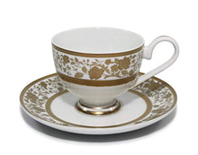 Load image into Gallery viewer, Royalty Porcelain 5pc Place Setting  24K Gold-Plated, Elite Bone China Porcelain - EK CHIC HOME