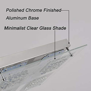 Flush Mount Modern Crystal Bead Ceiling Flush Mount Dimmable LED 24W - EK CHIC HOME