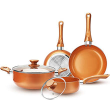 Load image into Gallery viewer, Non-stick Cookware Set 6 Pieces, Ceramic Non-Stick - EK CHIC HOME