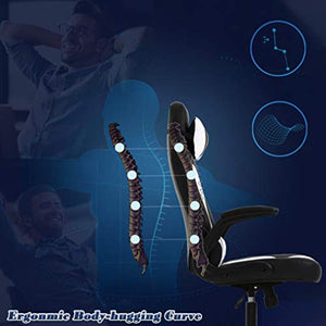Office Desk Gaming Chair High Back with Lumbar Support Adjust Armrest (Racing Style Chair) - EK CHIC HOME