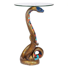 Load image into Gallery viewer, Renenutet Egyptian Cobra Snake Goddess Side End Table, 24 Inch - EK CHIC HOME