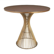 Load image into Gallery viewer, Solid Wood Tabletop, Metal Wire Frame Base Mid-Century Modern Style Dinner Tables - EK CHIC HOME