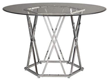 Load image into Gallery viewer, Madanere Round Dining Room Table - Contemporary Style - Glass Top/Chrome Finish - EK CHIC HOME