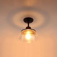 Load image into Gallery viewer, Industrial Semi Flush Mount Ceiling Light, Farmhouse Lighting - EK CHIC HOME