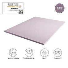 Load image into Gallery viewer, 2 Inch Lavender Color Memory Foam Mattress Topper (Queen) - EK CHIC HOME