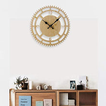 Load image into Gallery viewer, Rotary Wall Clock Big with Perfect Wooden Design, Silent 13 Inch - EK CHIC HOME