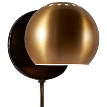 Load image into Gallery viewer, Gold Metal Plug-In Wall Sconce Light, 7&quot;H, Gold Metal - EK CHIC HOME