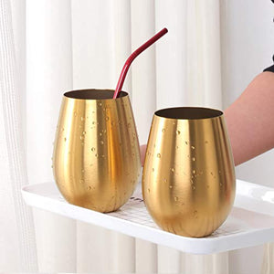 17 oz Stainless Steel Stemless Wine Glass (Gold) - EK CHIC HOME