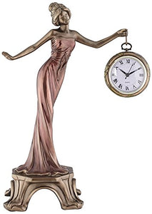 Time Figurine with Clock 17 1/2" Statue - EK CHIC HOME