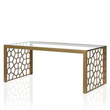 Load image into Gallery viewer, Soft Brass, Tempered Glass Coffee Table - EK CHIC HOME