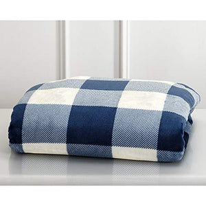 Super Soft Plaid Buffalo Check Velvet Plush Bed Blanket - EK CHIC HOME