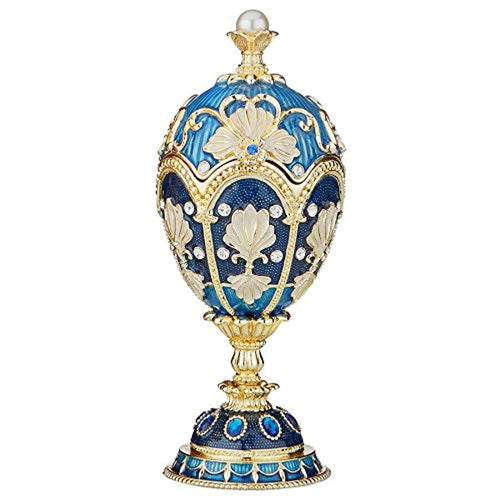 The Pavlousk Collection Romanov Style: Nikolaievich Enameled Egg - EK CHIC HOME