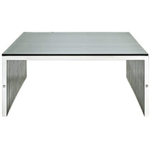 Load image into Gallery viewer, Gridiron Stainless Steel Coffee Table With Tempered Glass Top - EK CHIC HOME