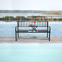 Load image into Gallery viewer, Patio Garden Bench Table Outdoor Metal Park Benches - EK CHIC HOME