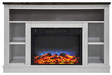 Load image into Gallery viewer, 47 In. Electric Fireplace with a Multi-Color LED Insert and White Mantel - EK CHIC HOME