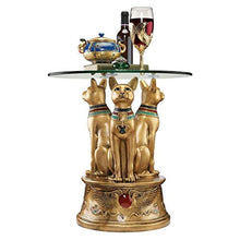 Load image into Gallery viewer, Royal Golden Bastet Egyptian End Table - EK CHIC HOME