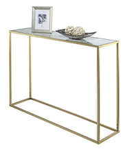 Load image into Gallery viewer, Convenience Gold Coast Faux Marble Console Table - EK CHIC HOME