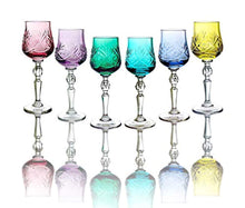 Load image into Gallery viewer, Handmade Crystal Cordial Shot Glasses- Set of 6 - EK CHIC HOME