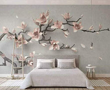 Load image into Gallery viewer, 3D Embossed Floral Wallpaper Magnolia Blossom Wall Art - EK CHIC HOME